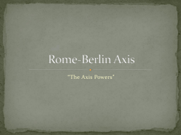 Rome-Berlin Axis