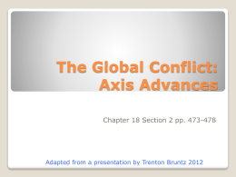 The Global Conflict: Axis Advances