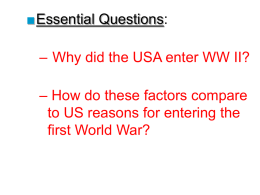 U.S. Entrance into WW II