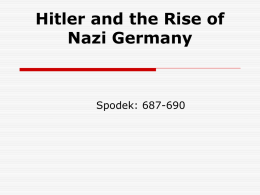 Rise of Nazi Germany and Beginning of World War II in Europe