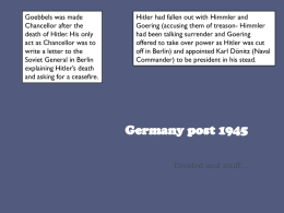 Germany post 1945 - History @ Groby Community College