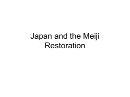 Japan and the Meiji Restoration