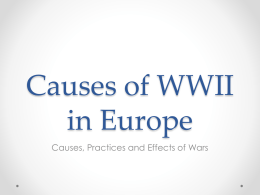 Causes of WWII in Europe - Father Michael McGivney
