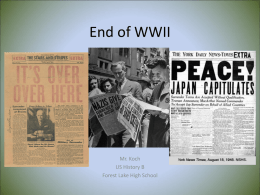 End of WWII - Forest Lake Area High School