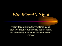 Elie Wiesel’s Night - Upper Canada District School Board