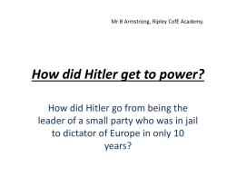 How did Hitler get to power?