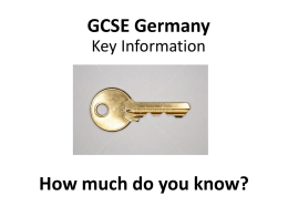 Germany Key Information Booklet