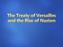 The Treaty of Versailles and the rise of Nazism