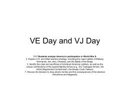 VE Day and VJ Day - Parsons World