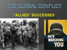 THE GLOBAL CONFLICT - Forest Hills Local School District