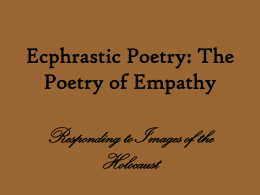 Ecphrastic Poetry: The Poetry of Empathy