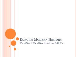Europe: Modern History