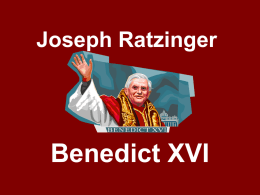 Joseph Ratzinger Benedict XVI