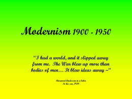 Modernism 1900