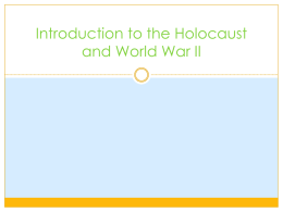 Introduction to the Holocaust and World War II