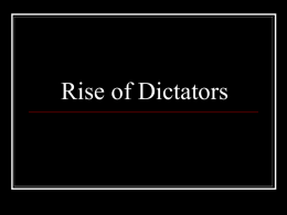 Rise of Dictators - Mr Barck's Classroom