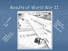 WWII Lesson 6 - Outcomes of World War II
