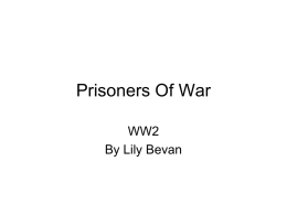 Prisoners Of War - Paulton Junior School