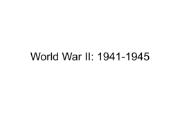 World War II: 1941-1945