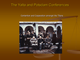The Yalta and Potsdam Conference