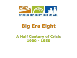 A Half Century of Crisis - World History for Us All