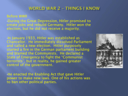 World War 2 – Things I Know