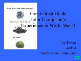 Uncle John`s World War II