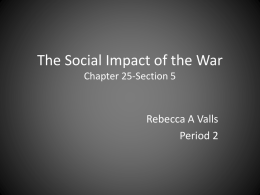 The Social Impact of the War Chapter 25-Section 5