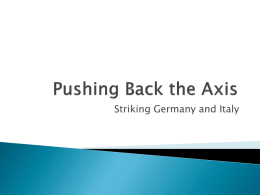 Pushing Back the Axis - CEC American History