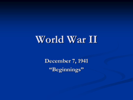 World War II December 7, 1941