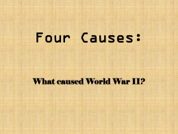 4 Causes of WWII
