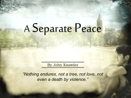 A Separate Peace Overview Powerpoint