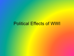 Political Effects of WWI - learning