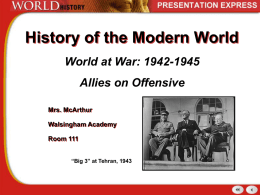 World at War-Allies on Offensive Wks 9 st. ed.