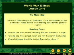 Lesson 25-5: World War II Ends