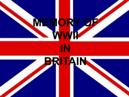 MEMORY OF WWII IN BRITAIN