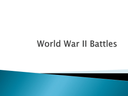 WWII Battles