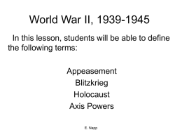 World War II, 1939-1945 - White Plains Public Schools