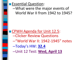 Chapter 21 - World War II, 1942-1945