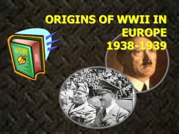 Chap 12: Origins of WW2