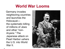 World War Looms