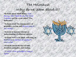 Intro to Holocaust Notes