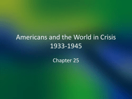 Americans and the World in Crisis 1933-1945