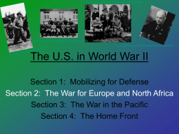 The U.S. in World War II - Crestwood Local Schools