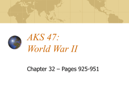 AKS 47: World War II - Brookwood High School