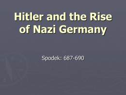Rise of Nazi Germany and Beginning of World War II in Europe
