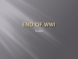 End of WWI Ppt