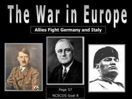 Allies Fight Germany and Italy