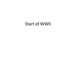 Start of WWII