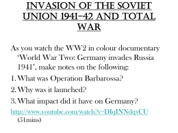 Invasion of the Soviet Union 1941